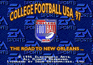 College Football USA 97 (USA) Title Screen